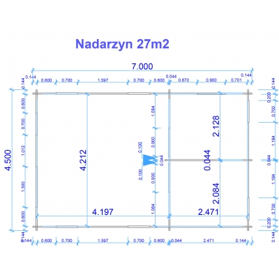 plan domku drewnianego Nadarzyn